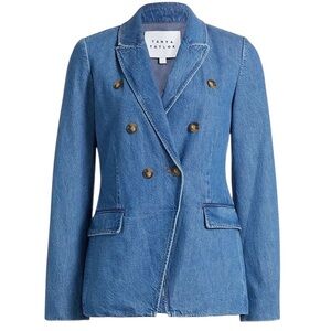 Tanya Taylor Michelle‎ Tailored Denim Blazer Jacket Size 2 NWT